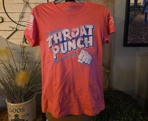 Grunt Style Throat Punch Graphic T-Shirt - Coral